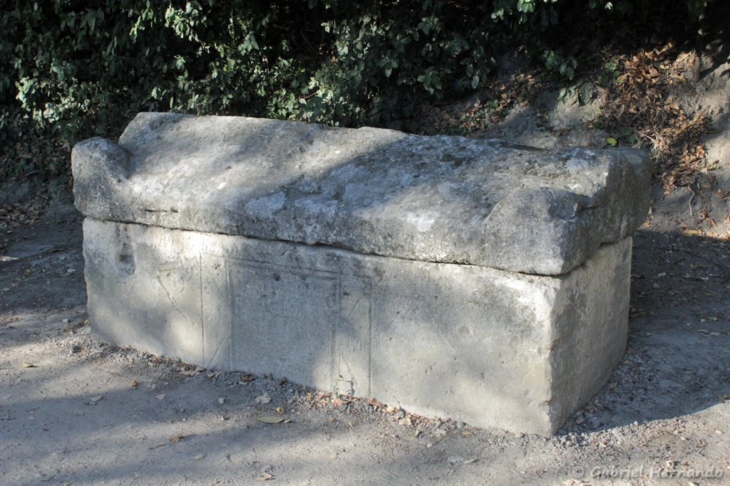 Sarcophages dans l'allée