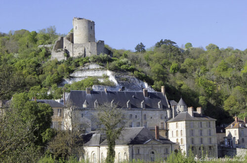 Les deux châteaux, depuis les jardins du château