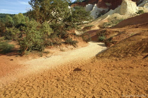 Le sentier du "Sahara" au travers les falaises d'ocre multicolores