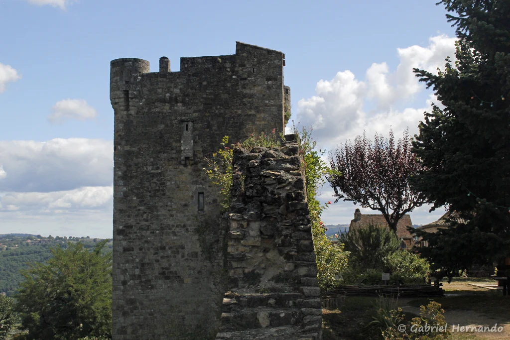 Tour de Modon (XIIIe siècle), le donjon carré, centre de défense de la citadelle