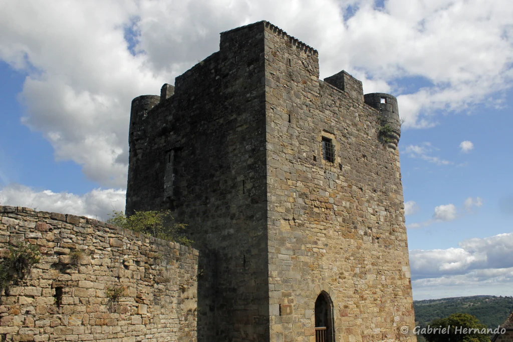 Tour de Modon (XIIIe siècle), le donjon carré, centre de défense de la citadelle