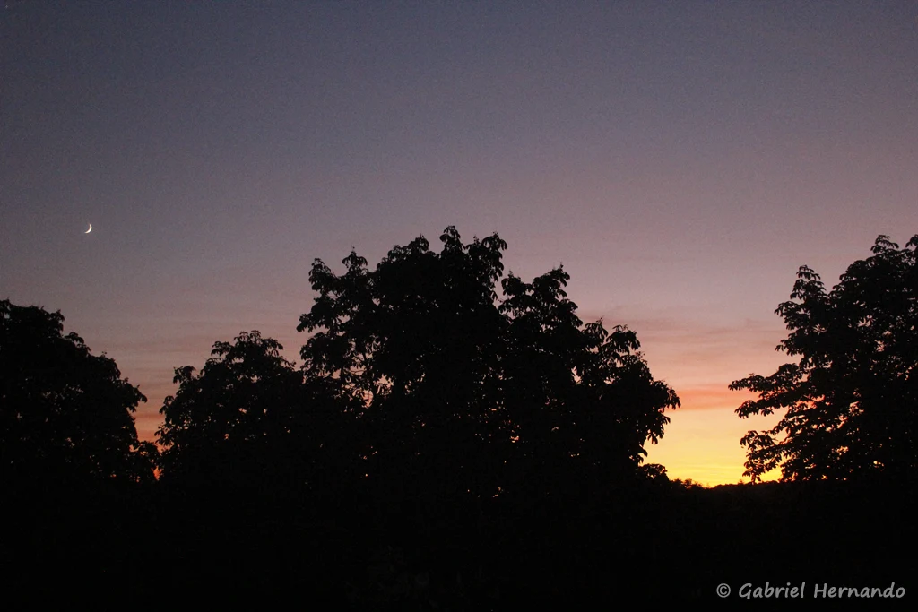Coucher de soleil, à Capdenac-Gare