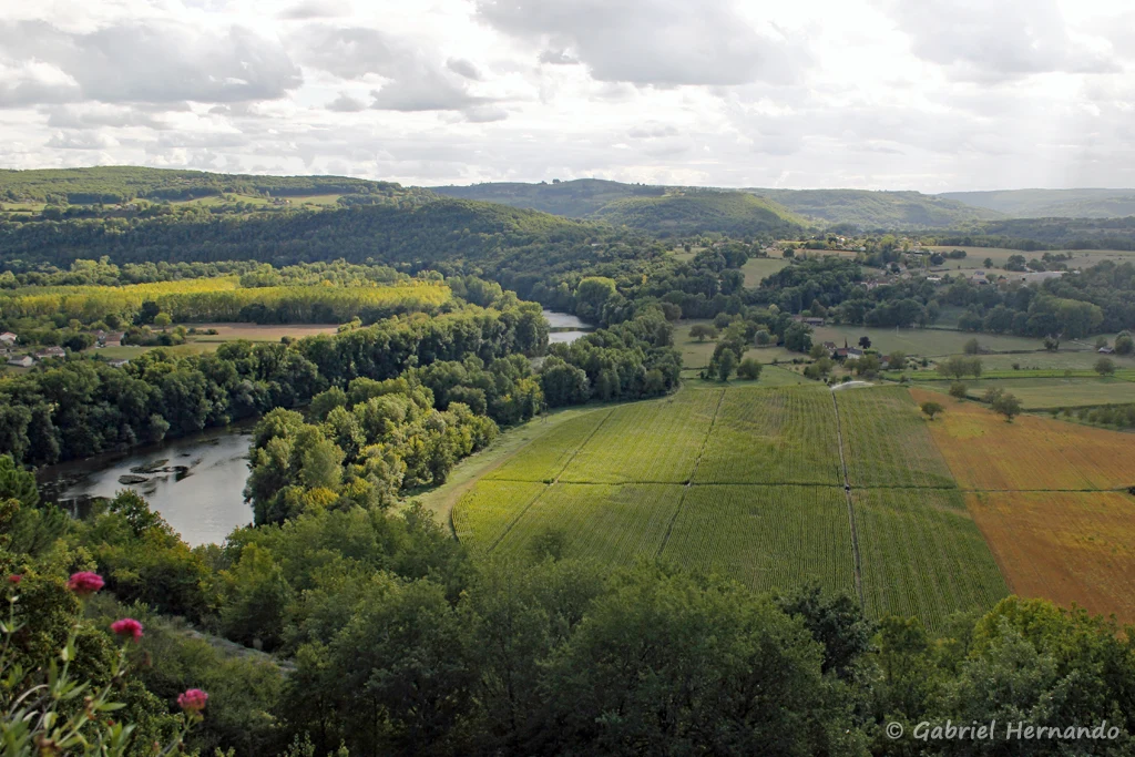 Panorama sur le méandre du Lot et la plaine alluviale