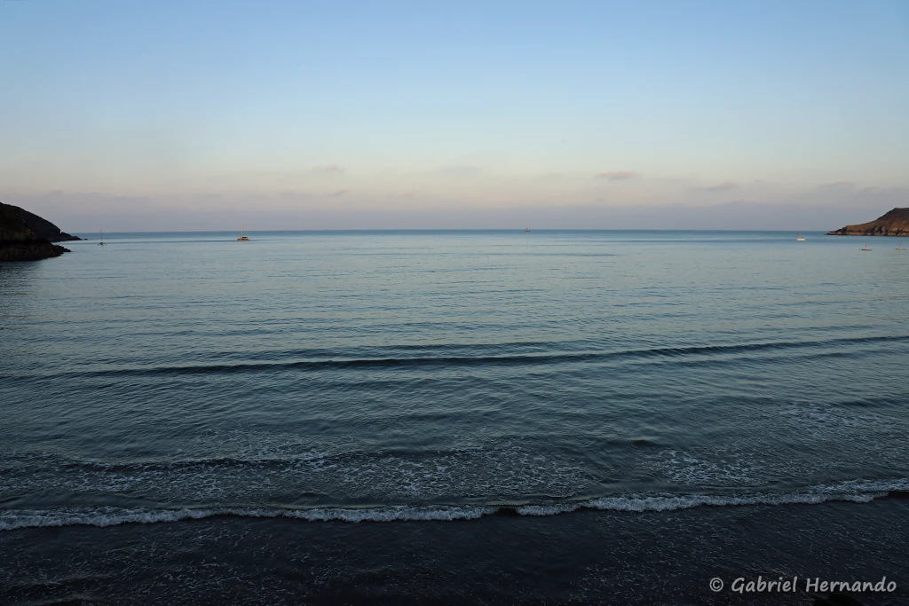L'anse de Bréhec, en soirée