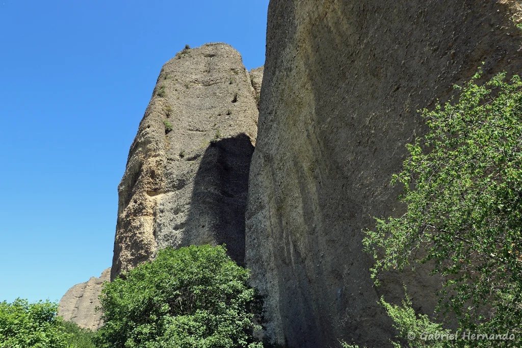 Les Pénitents depuis le pied des falaises