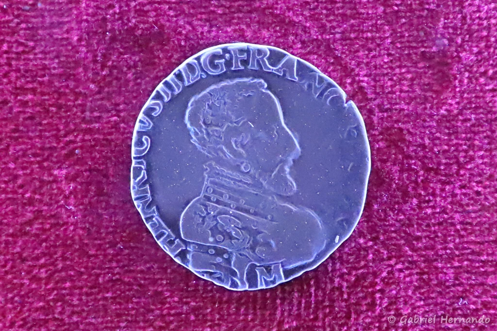 Teston en argent Henri II, première monnaie lourde d'argent frappée en France entre 1547 et 1557