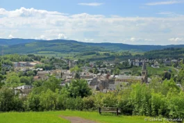 Panorama sur la ville et le Morvan, depuis le panorama du Calvaire