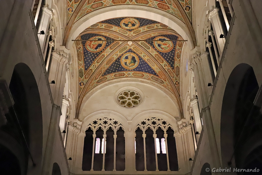 Détail de la voute, au niveau du porche de la cathédrale Sans Martino