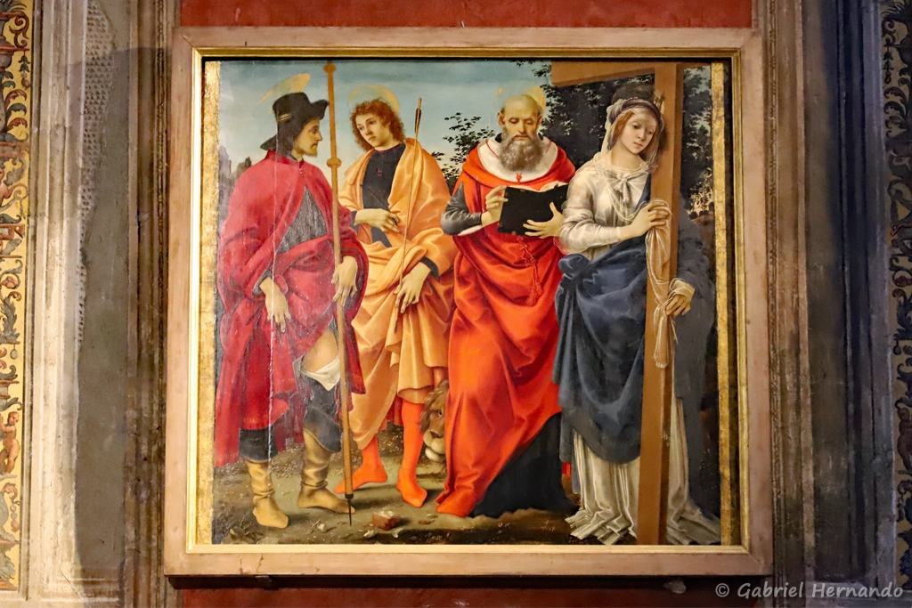 Les quatre saints Girolamo, Sebastiano, Rocco et Elena, œuvre de Filippino Lippi