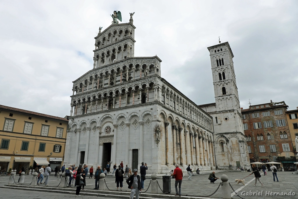 Eglise San Michele in Foro et sa magnifique façade avant