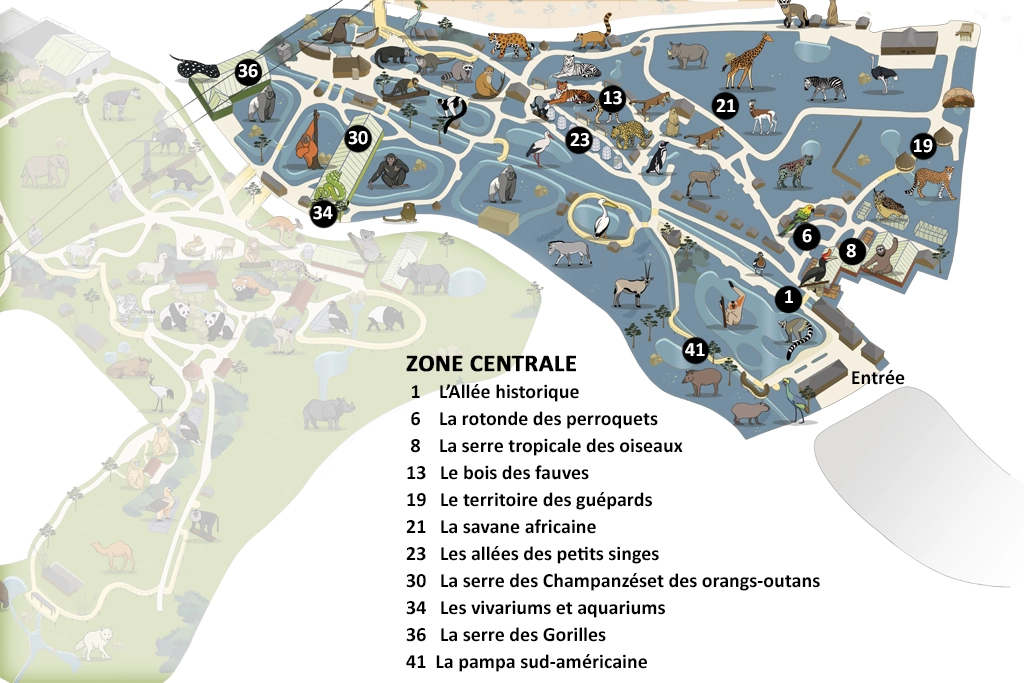 Plan de la zone Centrale