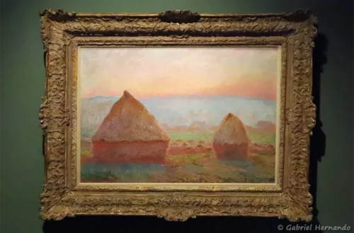 Les Meules à Giverny, soleil couchant