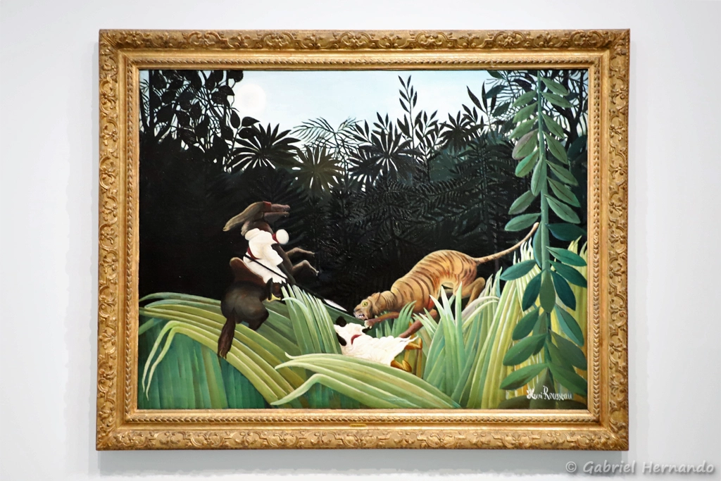 Éclaireurs attaqués par un tigre - Henri Rousseau