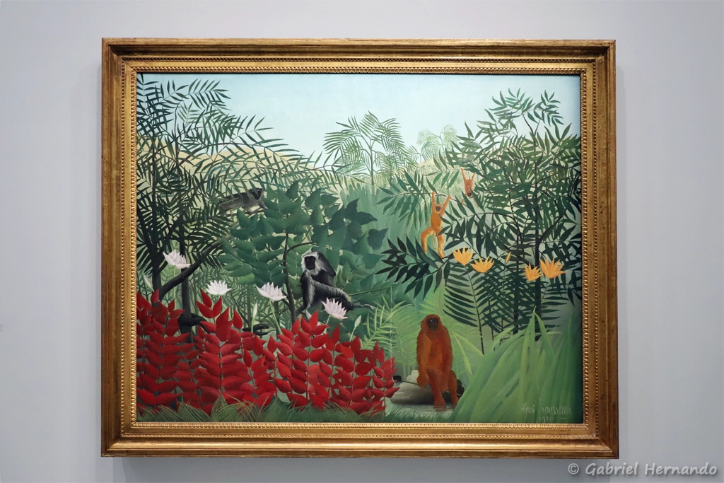 Forêt tropicale avec singes - Henri Rousseau