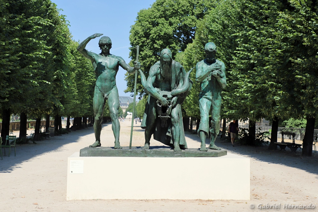 Les Fils de Caïn, groupe en bronze