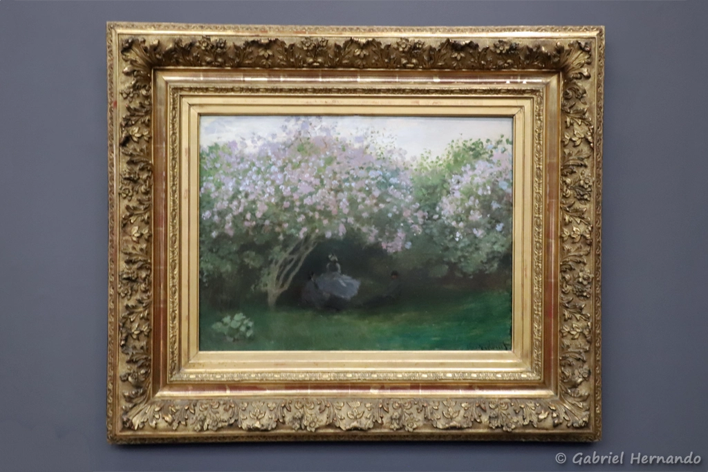 Lilas, temps gris, dit aussi Le Repos sous les lilas - Claude Monet
