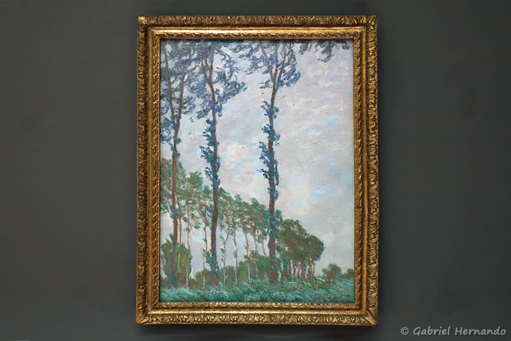 Effet de vent, série des peupliers - Claude Monet