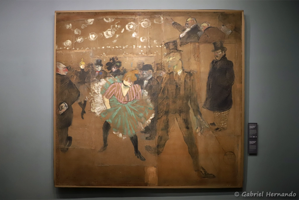 La Danse au Moulin-Rouge, Décors pour la baraque de la Goulue à la Foire du Trône à Paris - Henri de Toulouse-Lautrec