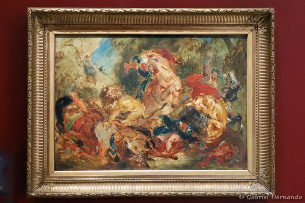 Chasse aux lions (esquisse) - Eugène Delacroix