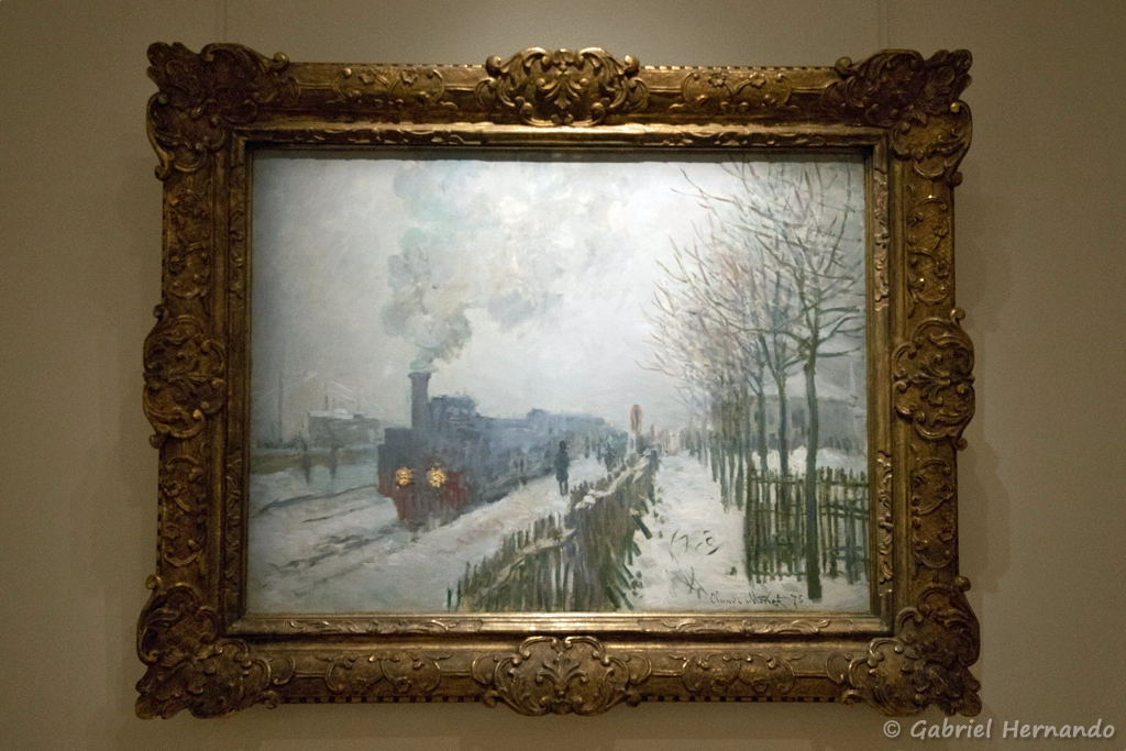 Le train dans la neige. La locomotive