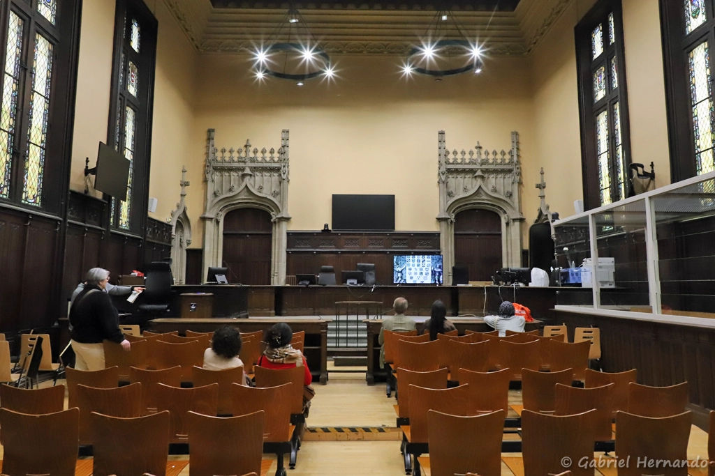 Salle d'audience du tribunal correctionnel de Rouen