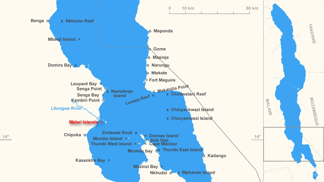 Atlas du lac Malawi - Maleri Islands